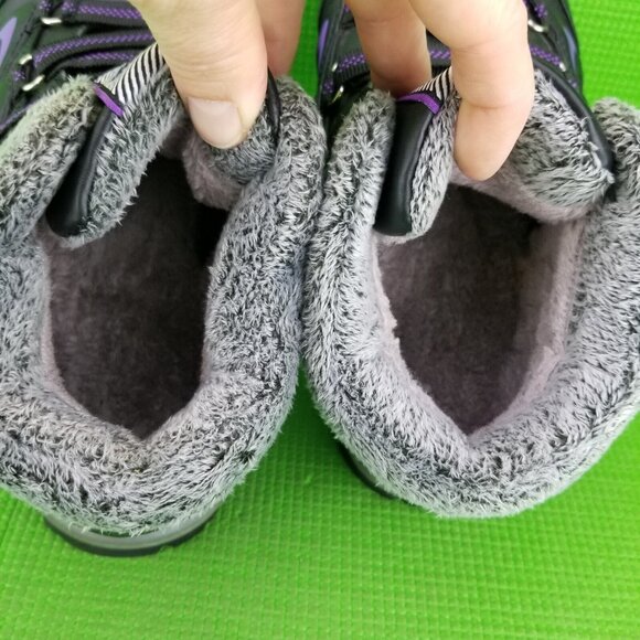 ✅Gracosy Women’s Faux Fur Lined Outdoor Hiking Boots Black Faux Leather Size 41 - Picture 11 of 11